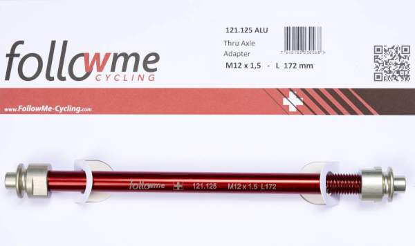 Follow me Cycling Steckachse ALU M12 x 1,5 172mm