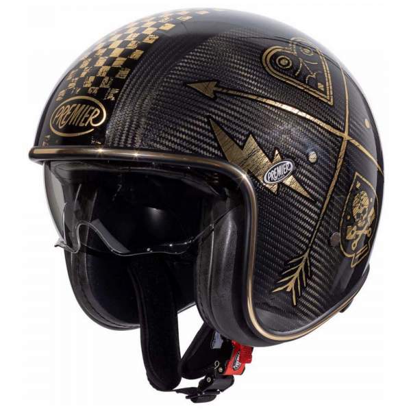 Premier Helmets Jet Vintage Carbon NX Helm carbon gold L